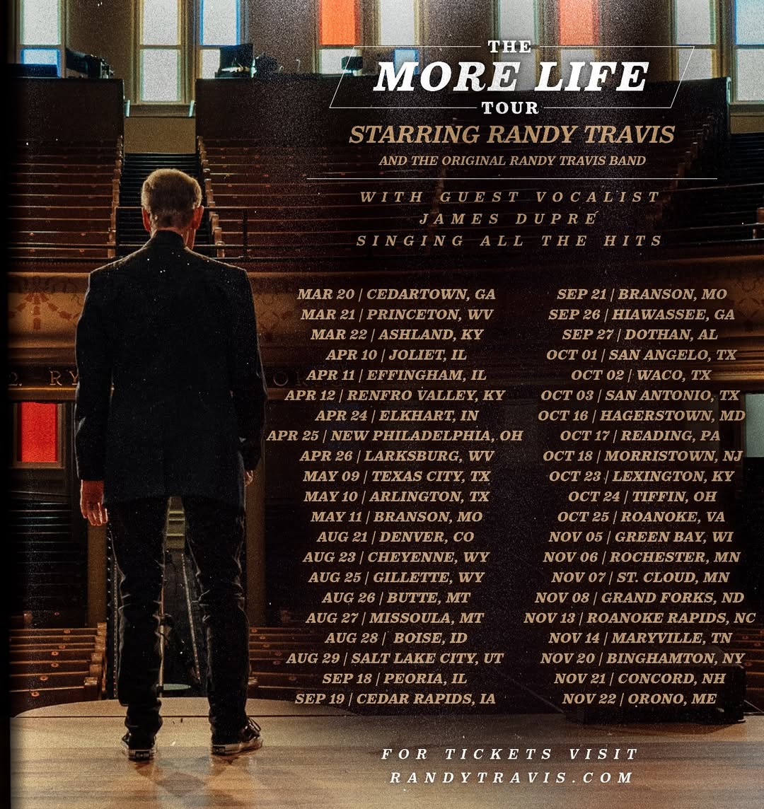 Randy Travis More Life Tour Poster 2025