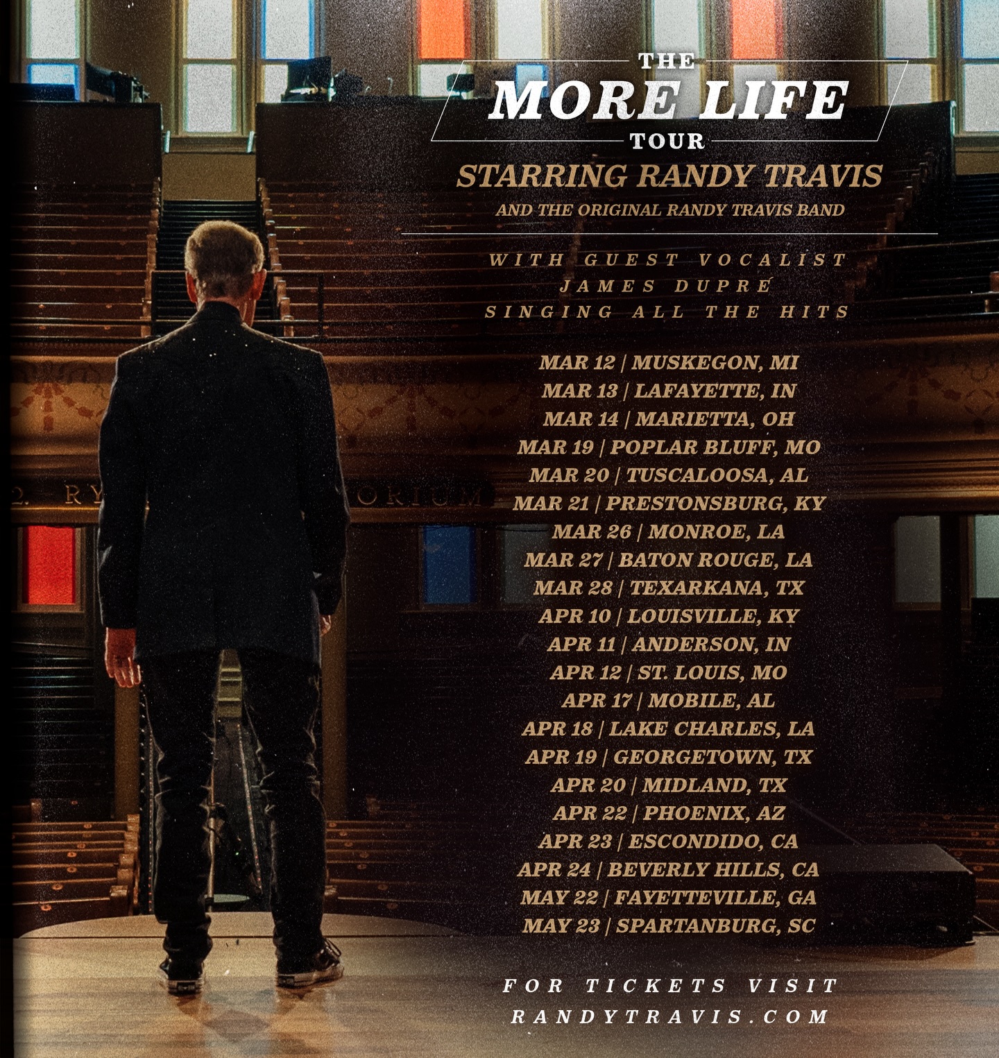 Randy Travis More Life Tour Tour Poster 2026